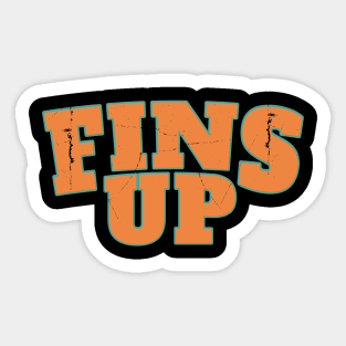 fins-up Miami Dolphin Sticker